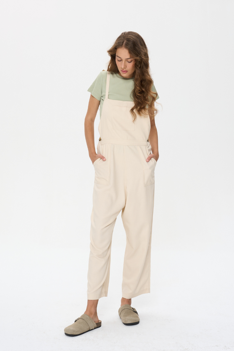 Dungaree Beige Overalls