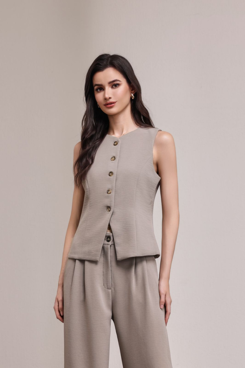 Aster Button Front Vest
