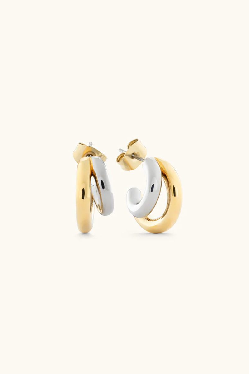 Mia Two-Tone Earrings