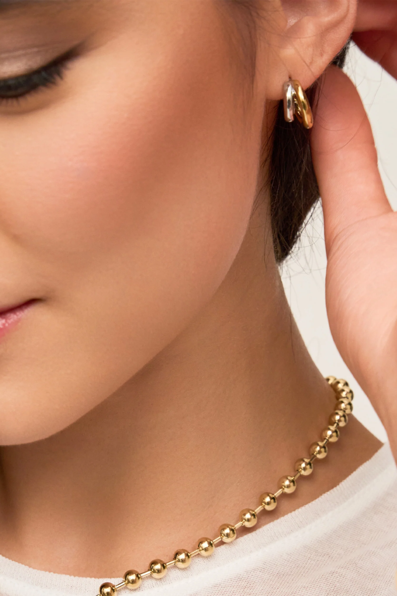 Mia Two-Tone Earrings