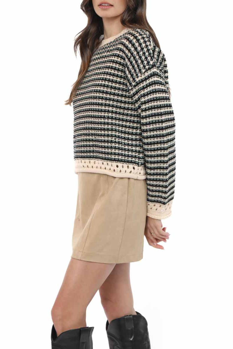 Samantha Striped Knit Sweater