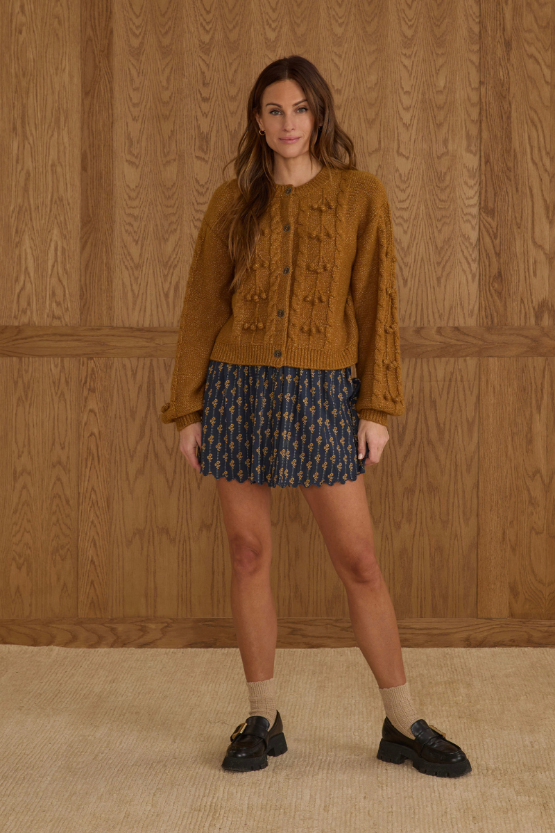 Bobble Cardigan | Golden