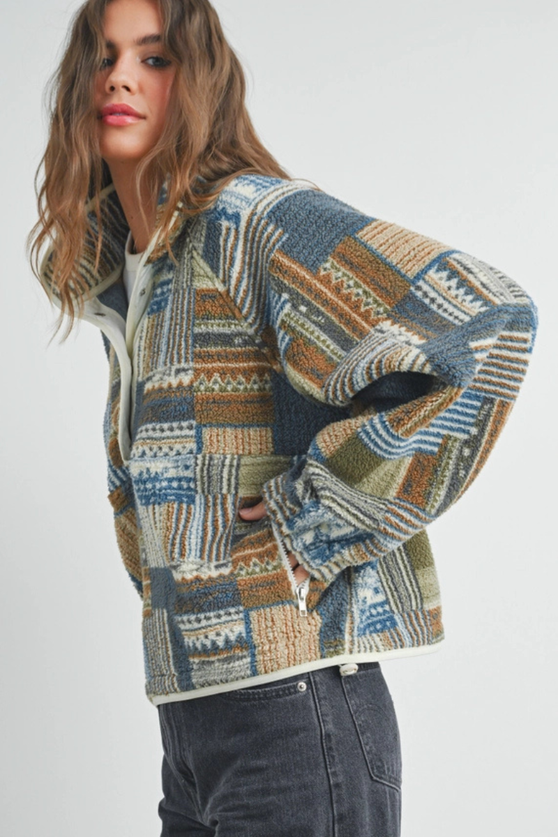 Patchwork Print Sweatshirt
