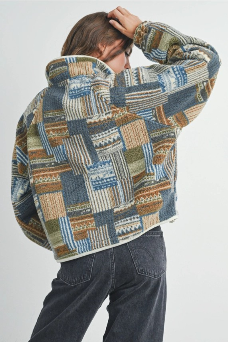 Patchwork Print Sweatshirt