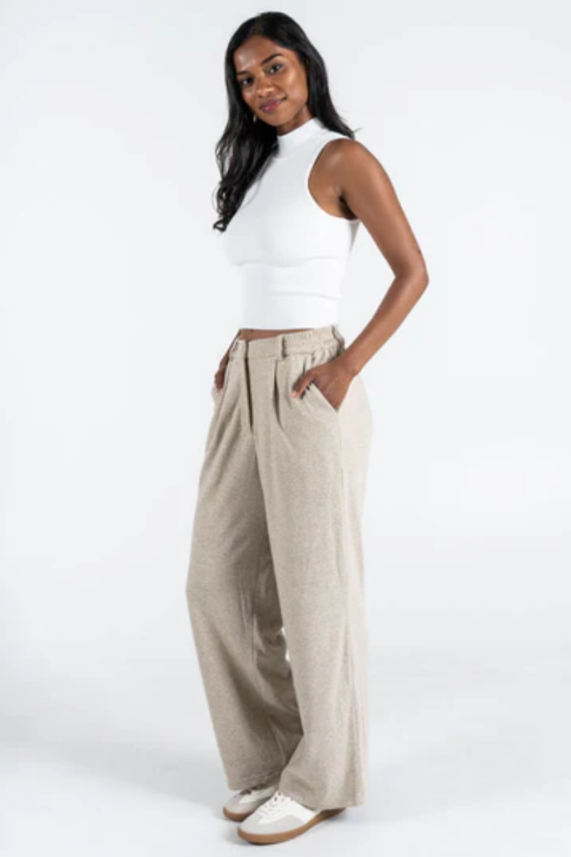 Pleated Pant | Oatmeal