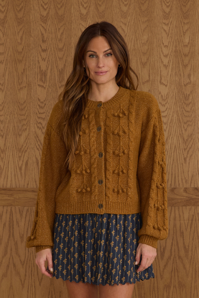 Bobble Cardigan | Golden