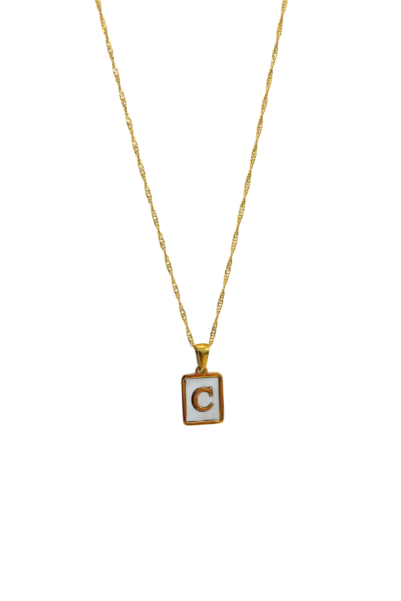 Carrie Initial Necklace | Gold