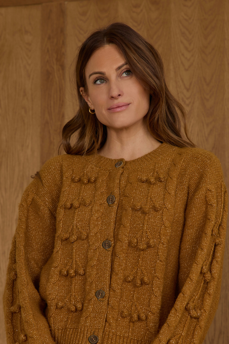 Bobble Cardigan | Golden
