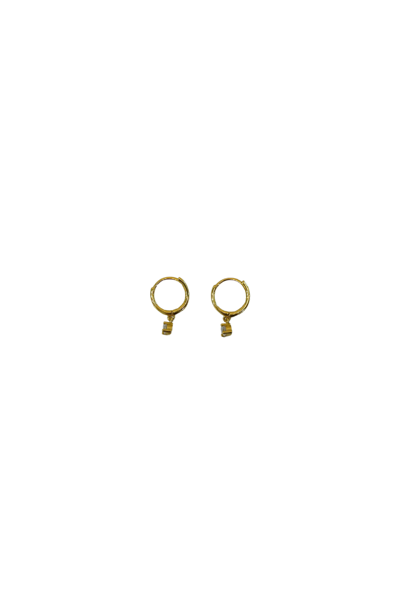 Diamond Drop Hoops