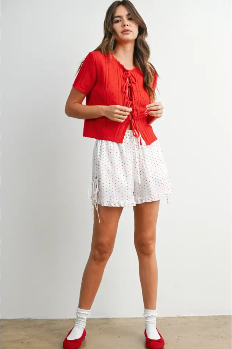 Pointelle Knit Top