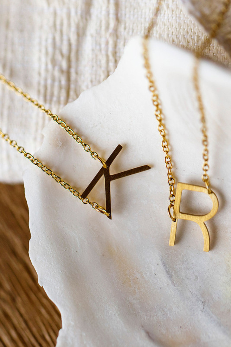Asymmetrical Initial Necklace