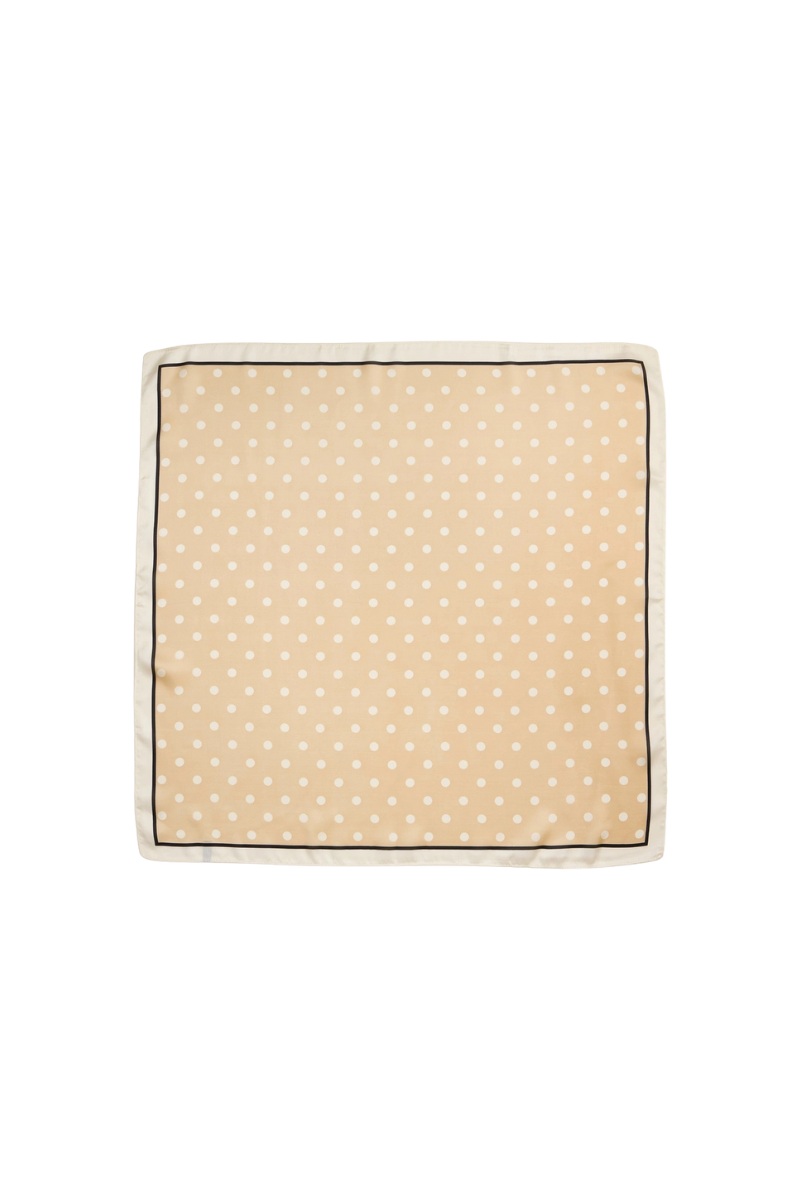 Silk Scarf | Beige Dot