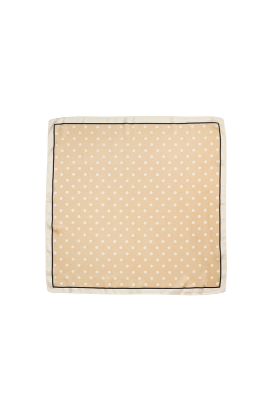 Silk Scarf | Beige Dot