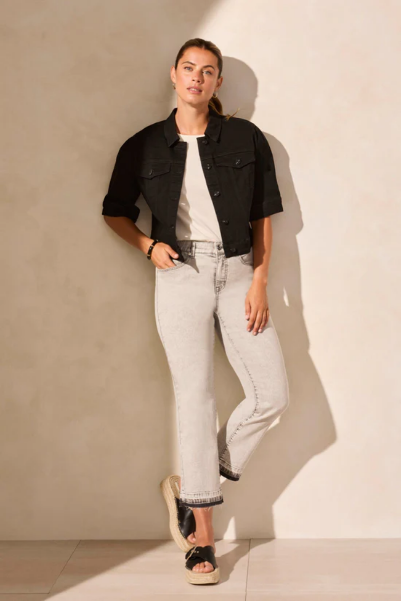 Elbow Sleeve Denim Jacket