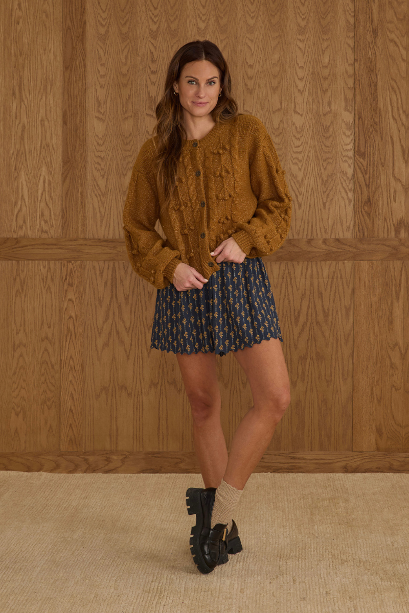 Bobble Cardigan | Golden