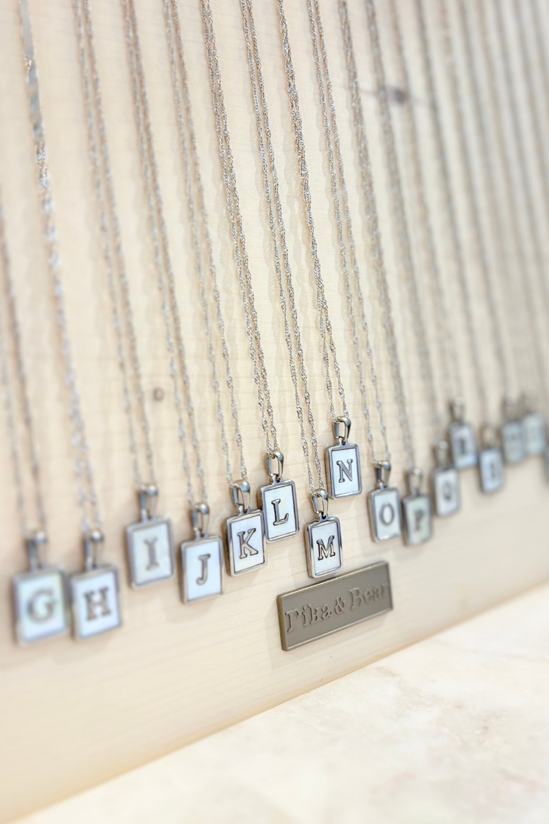 Carrie Initial Necklace | Silver
