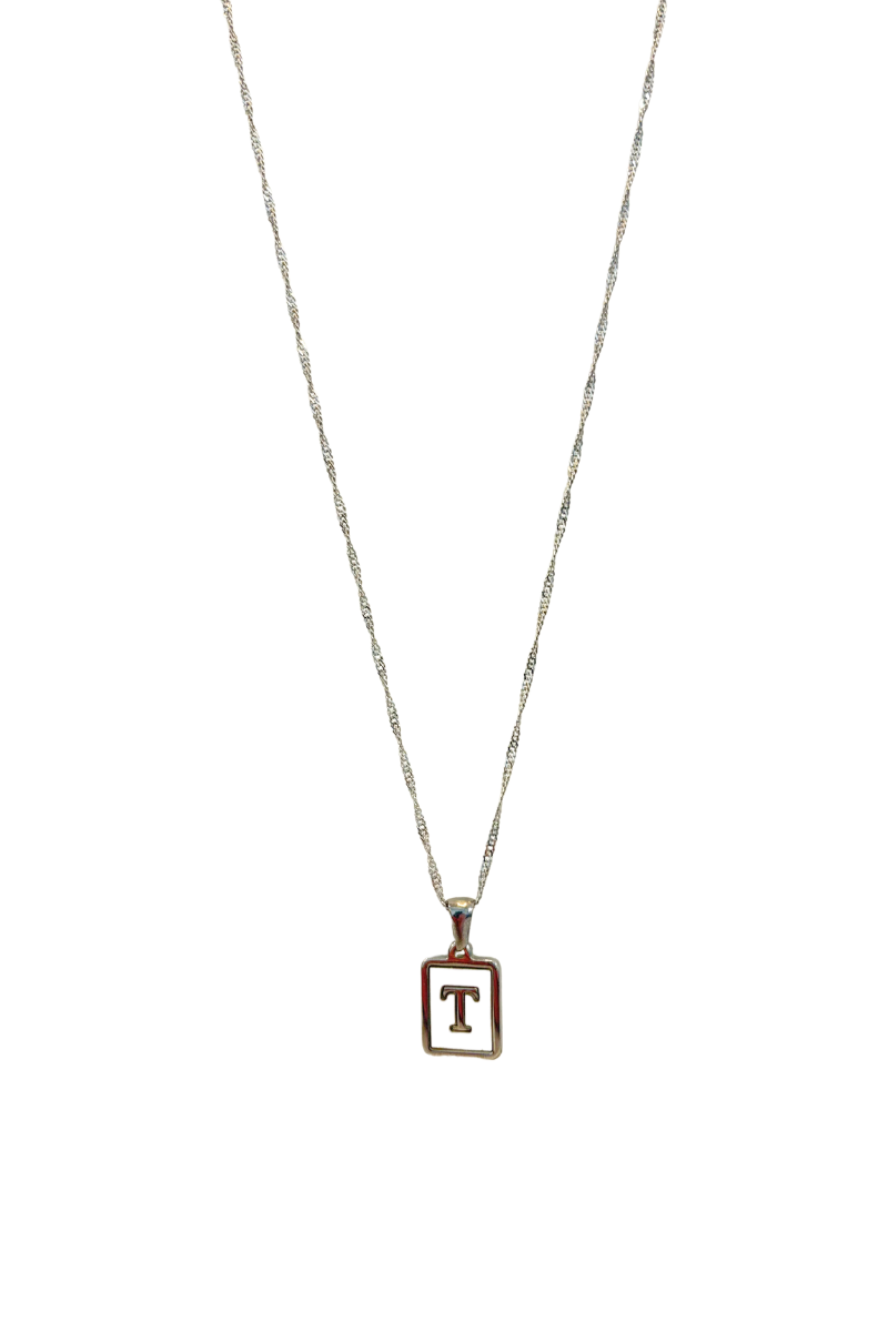 Carrie Initial Necklace | Silver