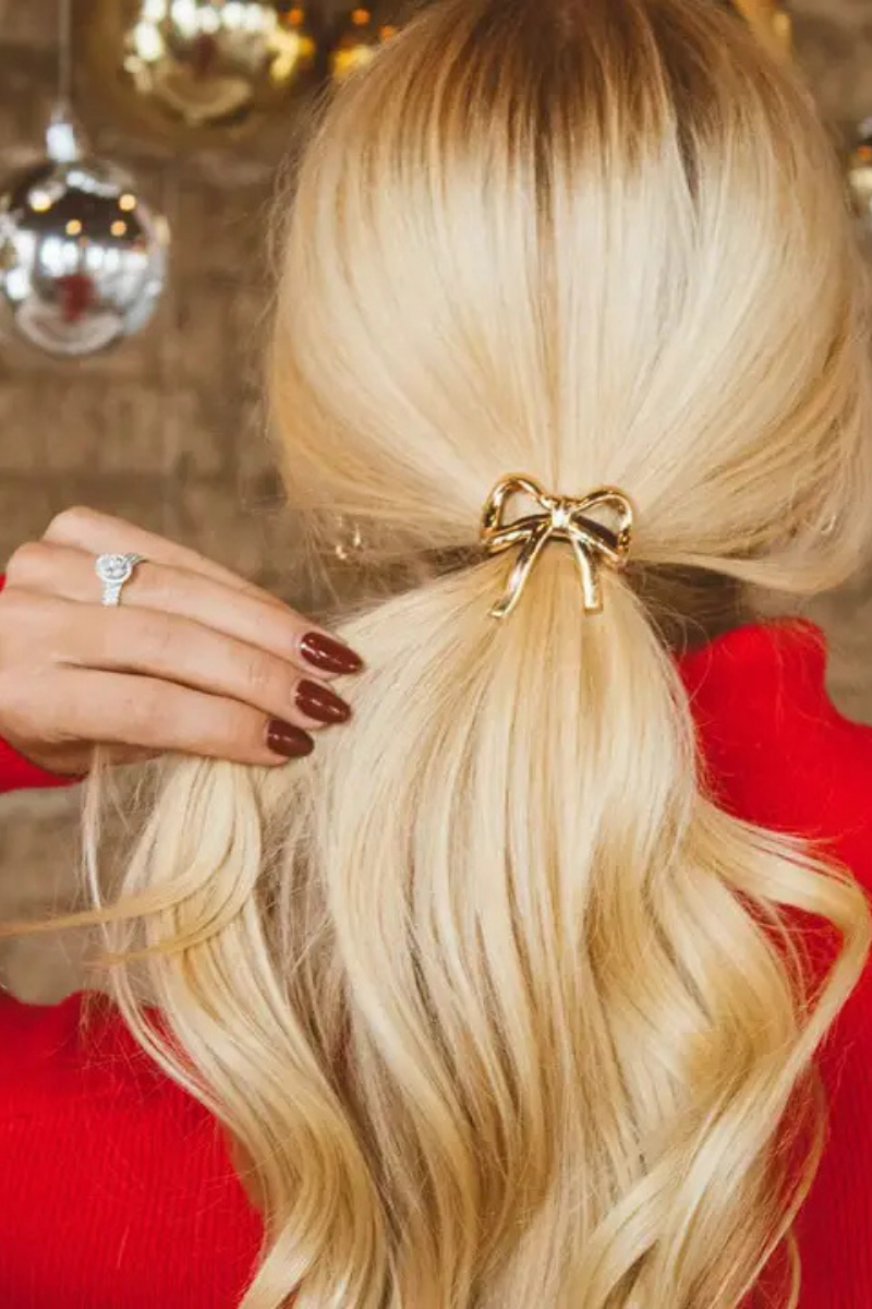Gilded Bow Ponytail Cuff
