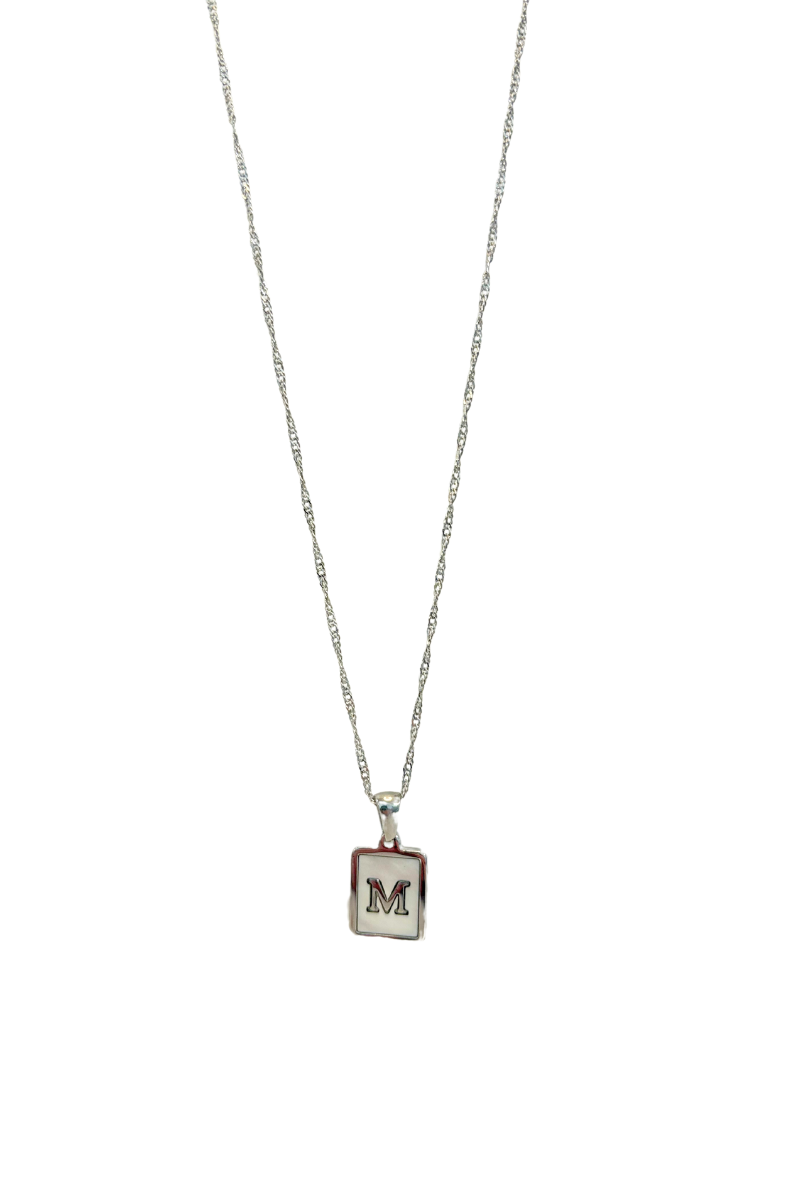 Carrie Initial Necklace | Silver