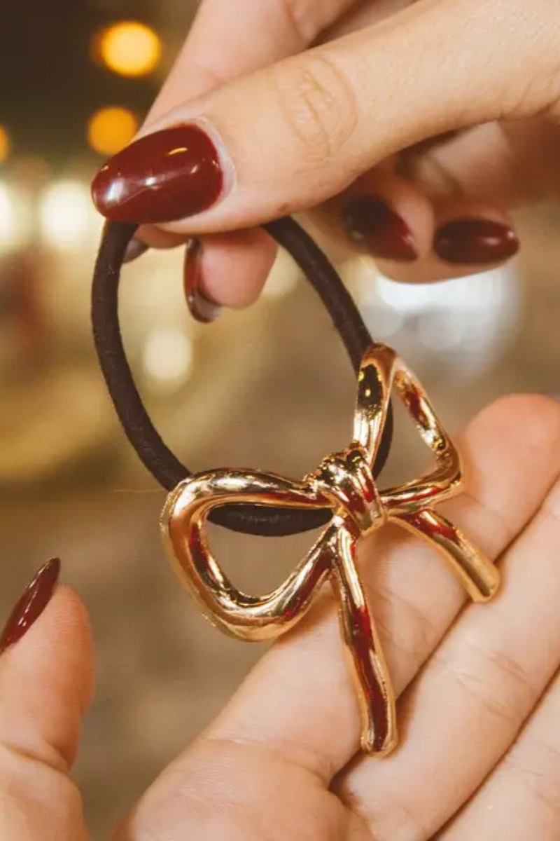 Gilded Bow Ponytail Cuff
