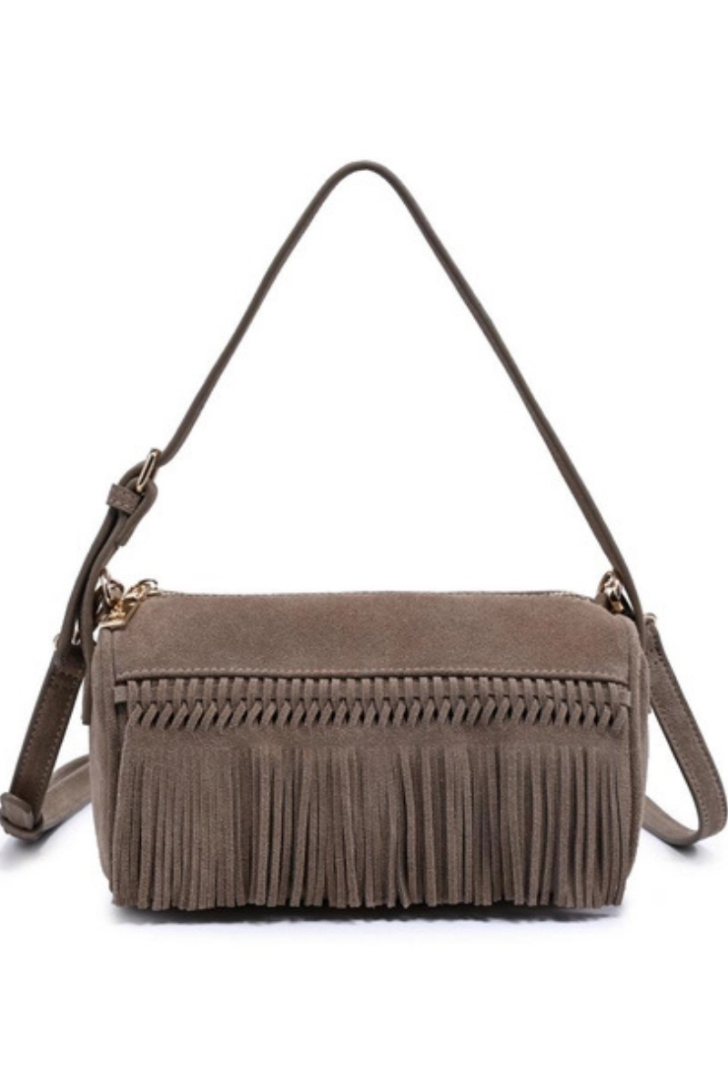 Emmi Genuine Suede Fringed Bag