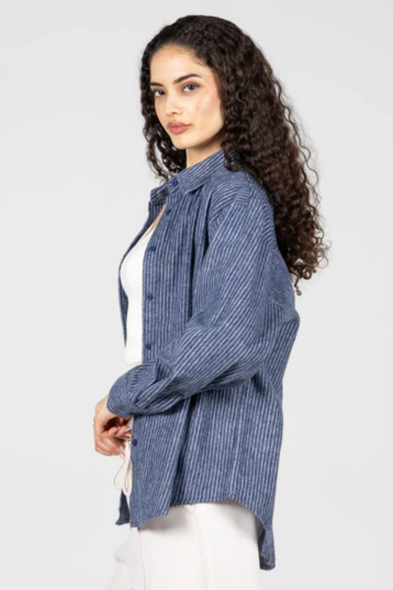 Relaxed Fit Stripe Blouse