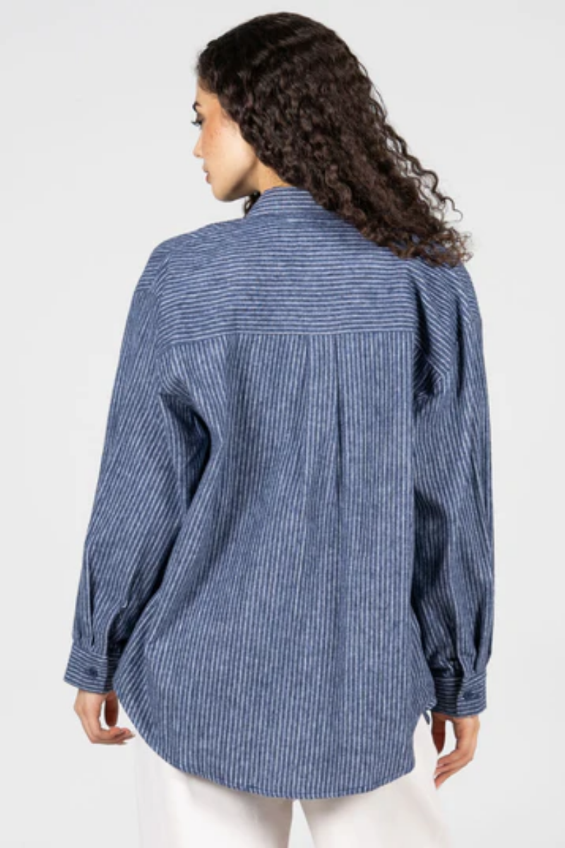 Relaxed Fit Stripe Blouse