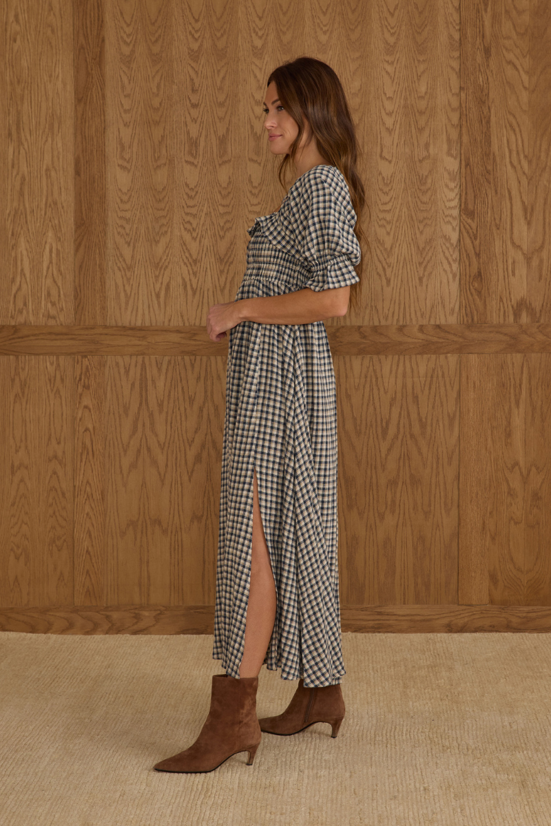 Birdie Dress | Navy Check