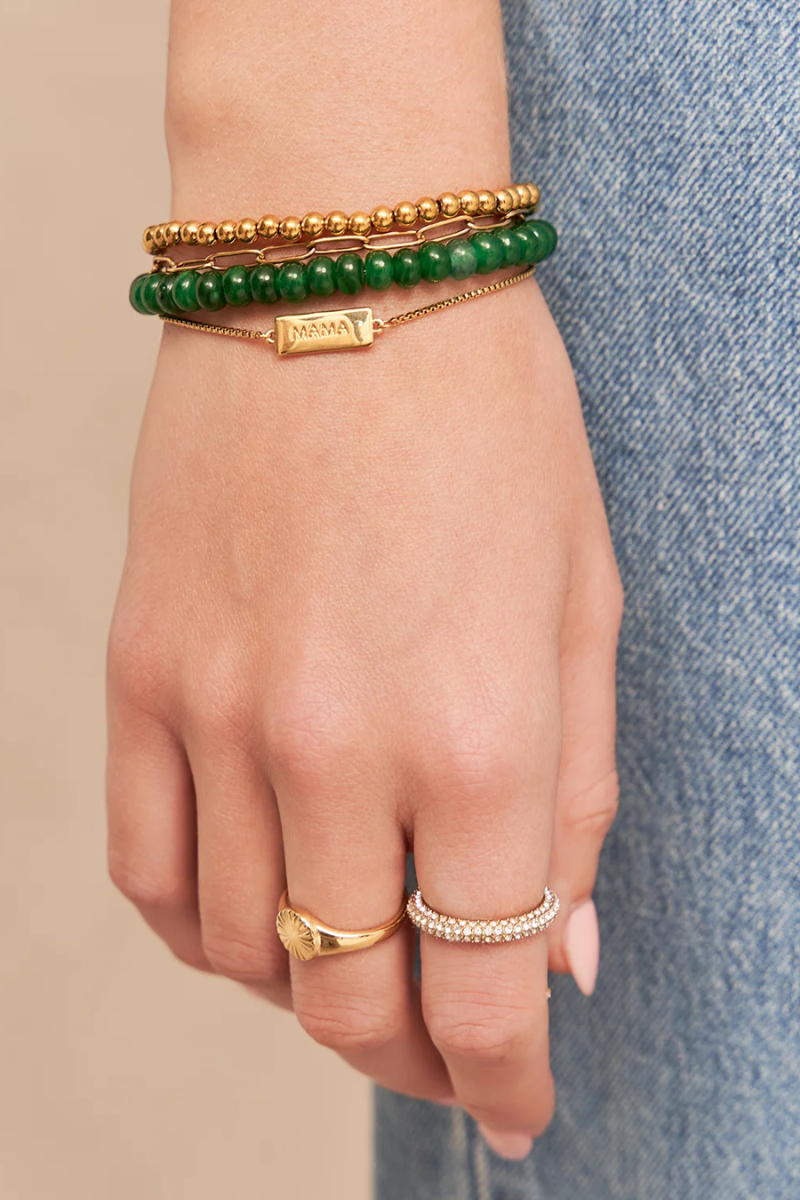 Roscoe Emerald Stretch Bracelet