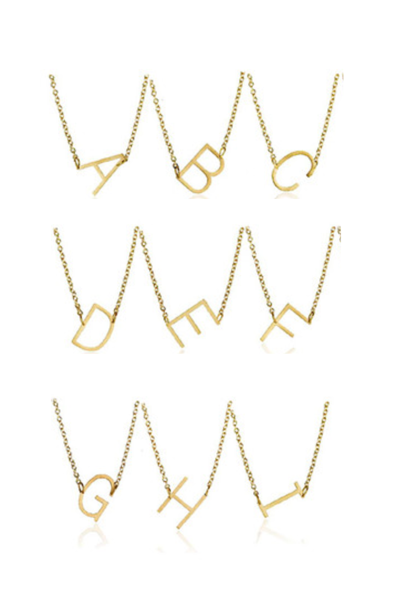 Asymmetrical Initial Necklace