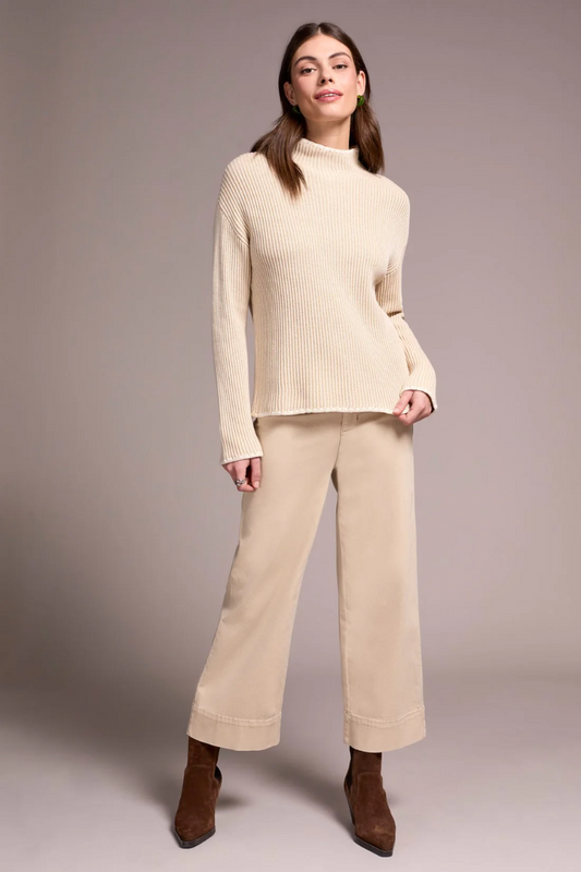 Funnel Two-Tone Sweater