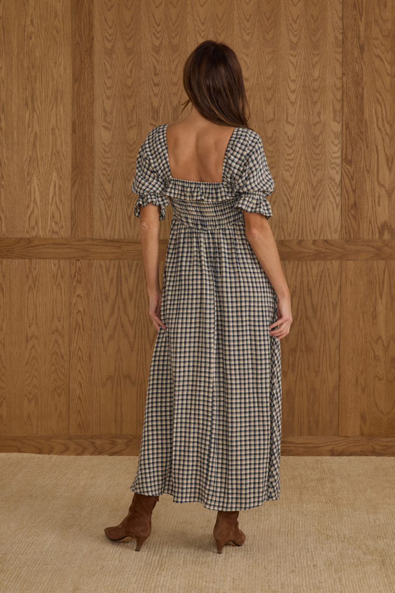 Birdie Dress | Navy Check