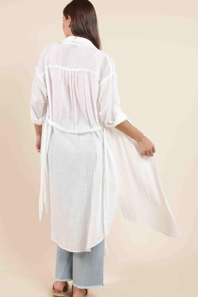 So Ball Buttoned Duster Dress