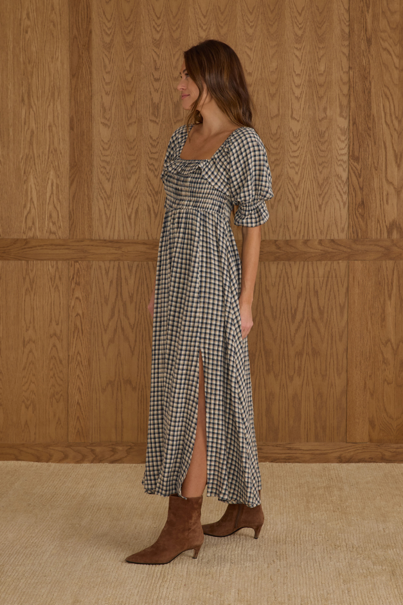 Birdie Dress | Navy Check
