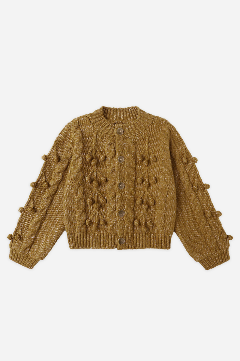Bobble Cardigan | Golden