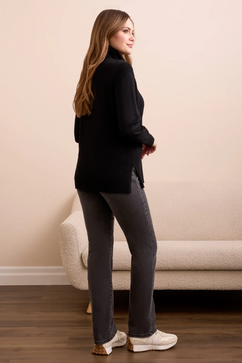 Drop Shoulder Turtleneck