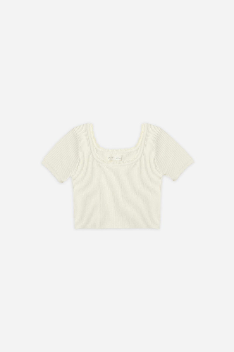 Scalloped Tee | Natural