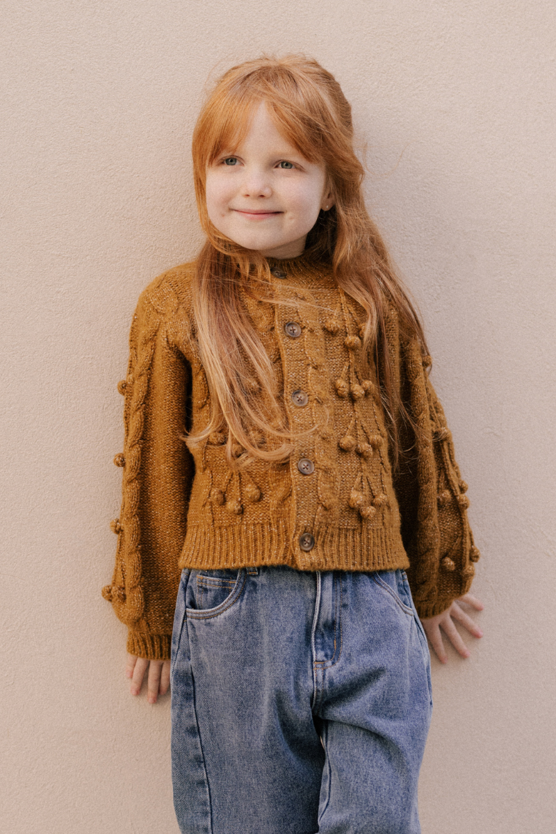 Bobble Cardigan | Golden