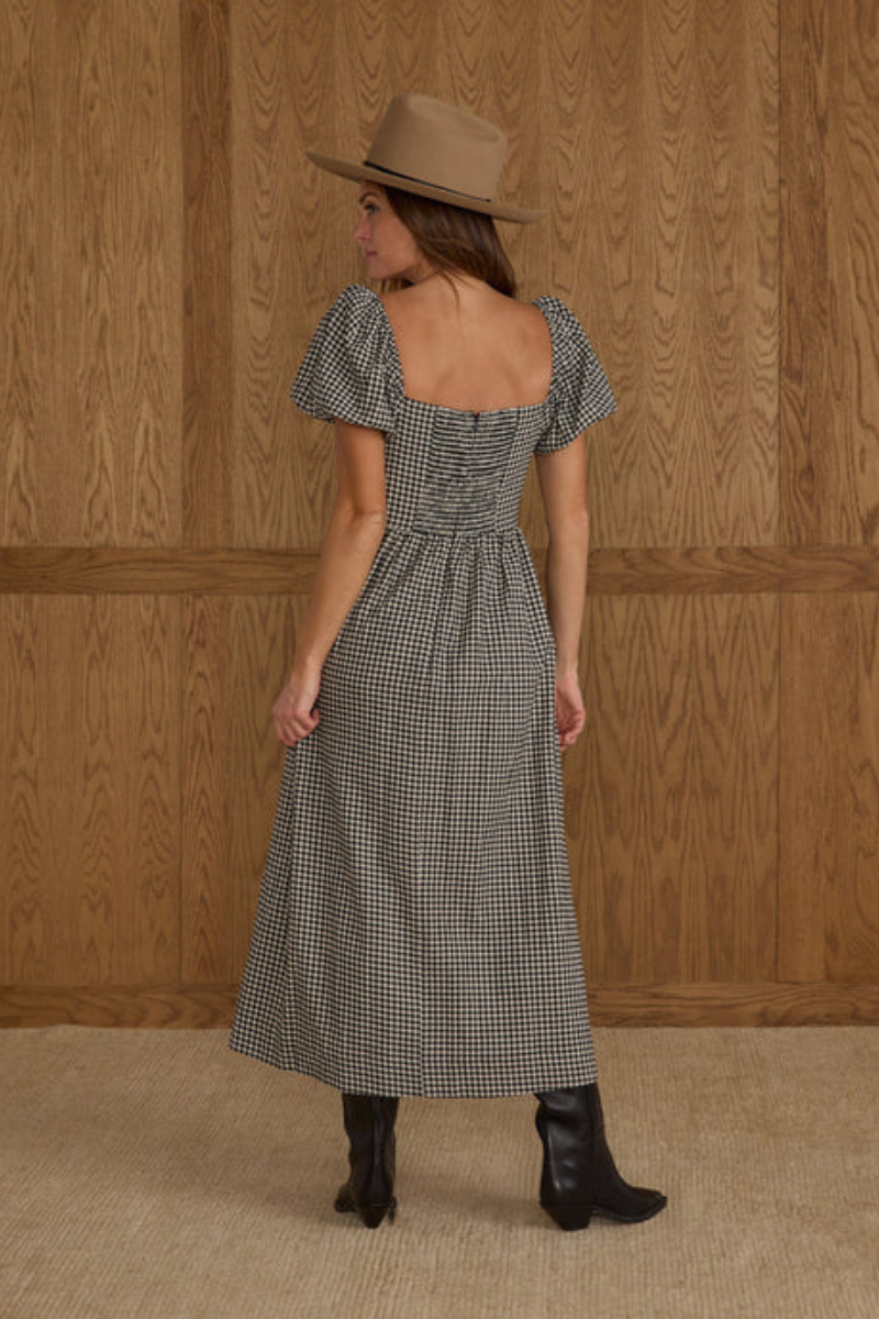 Chiara Dress | Black Gingham