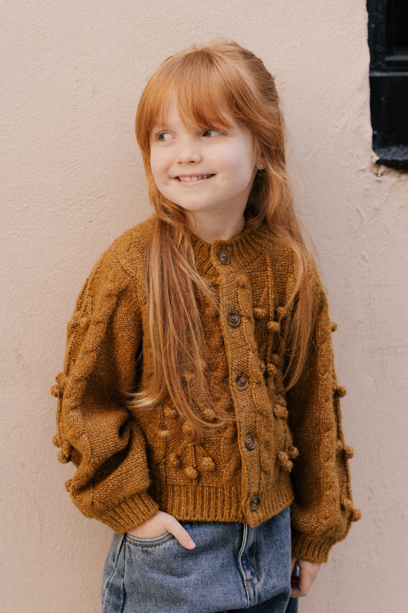 Bobble Cardigan | Golden