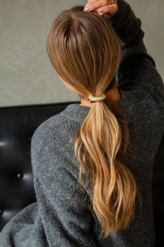 Pearl Studded Ponytail Cuff