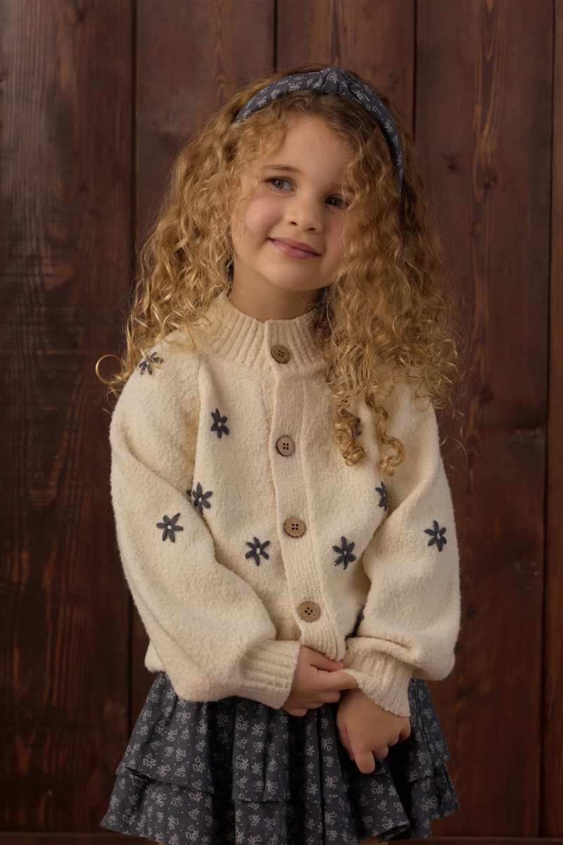 Girls Midnight Daisy Cardigan