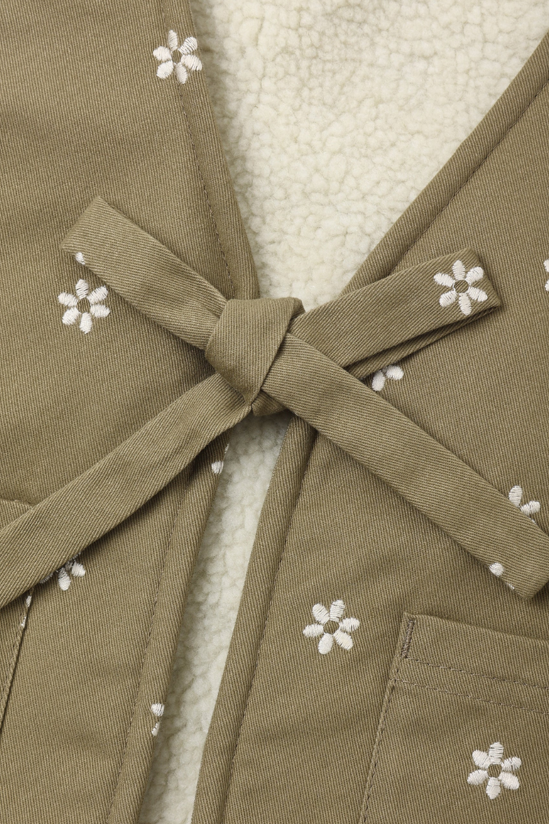 Embroidered Daisy Vest