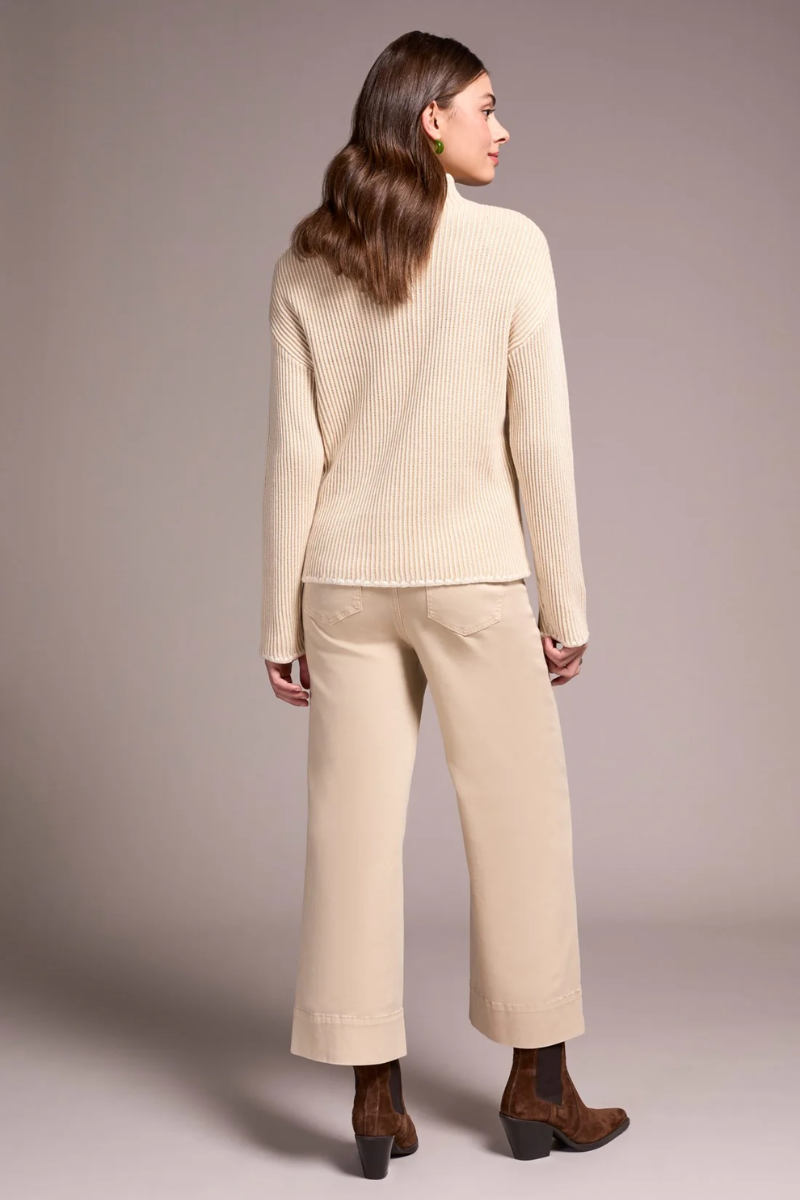 Funnel Two-Tone Sweater