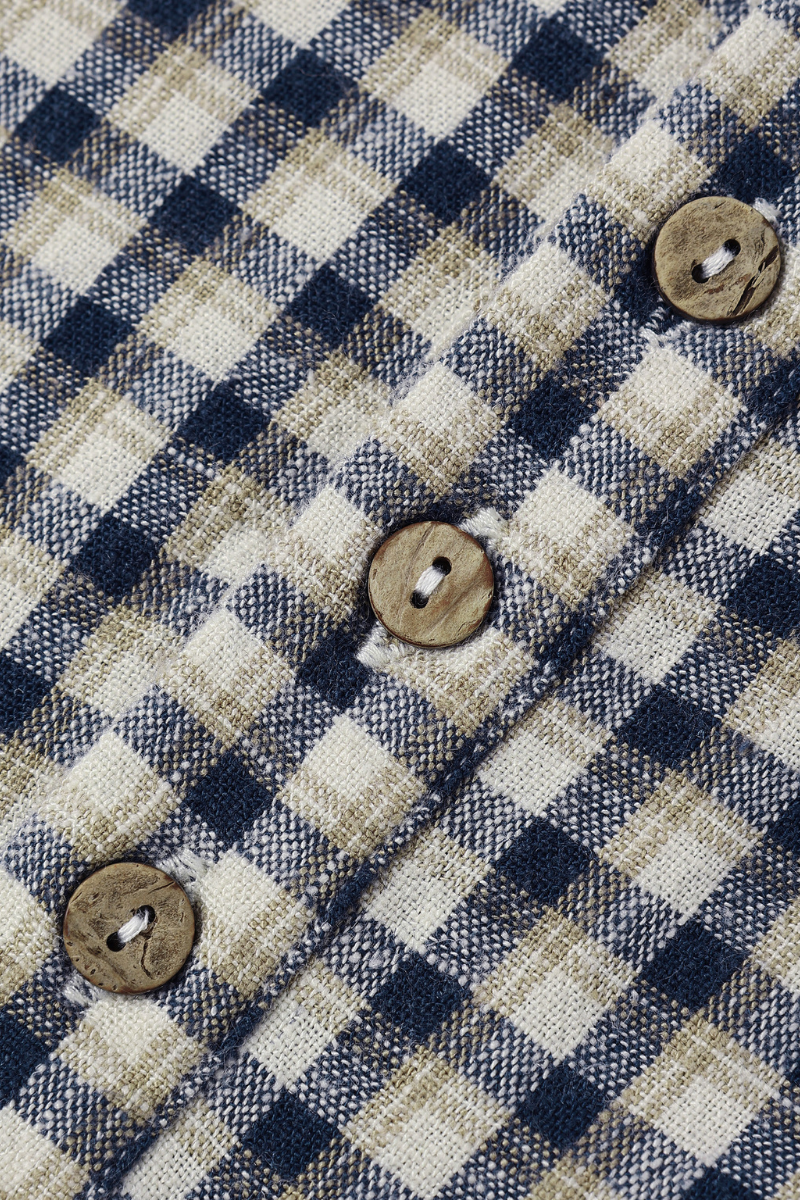 Collared Button up | Navy Check