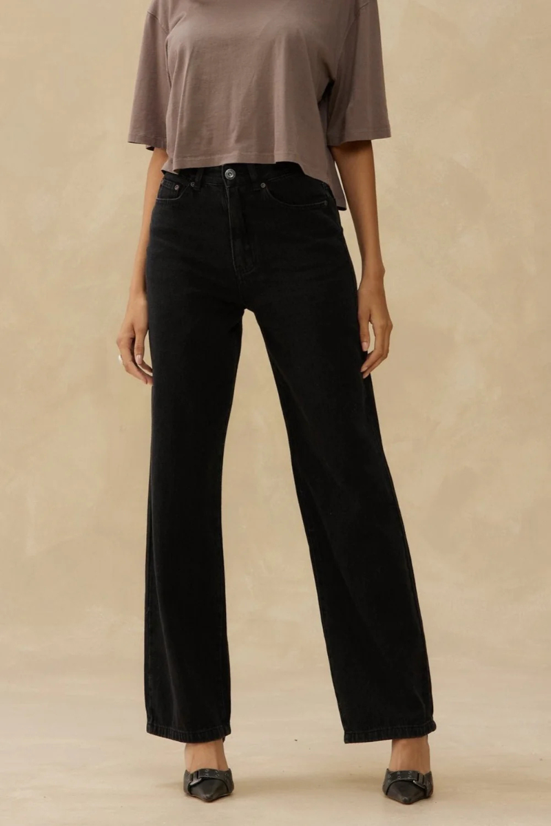 High Rise Black Denim