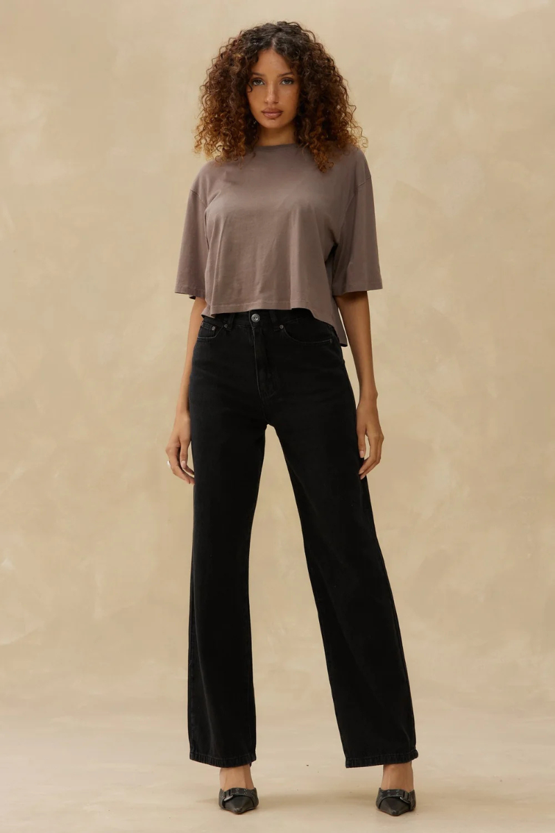 High Rise Black Denim