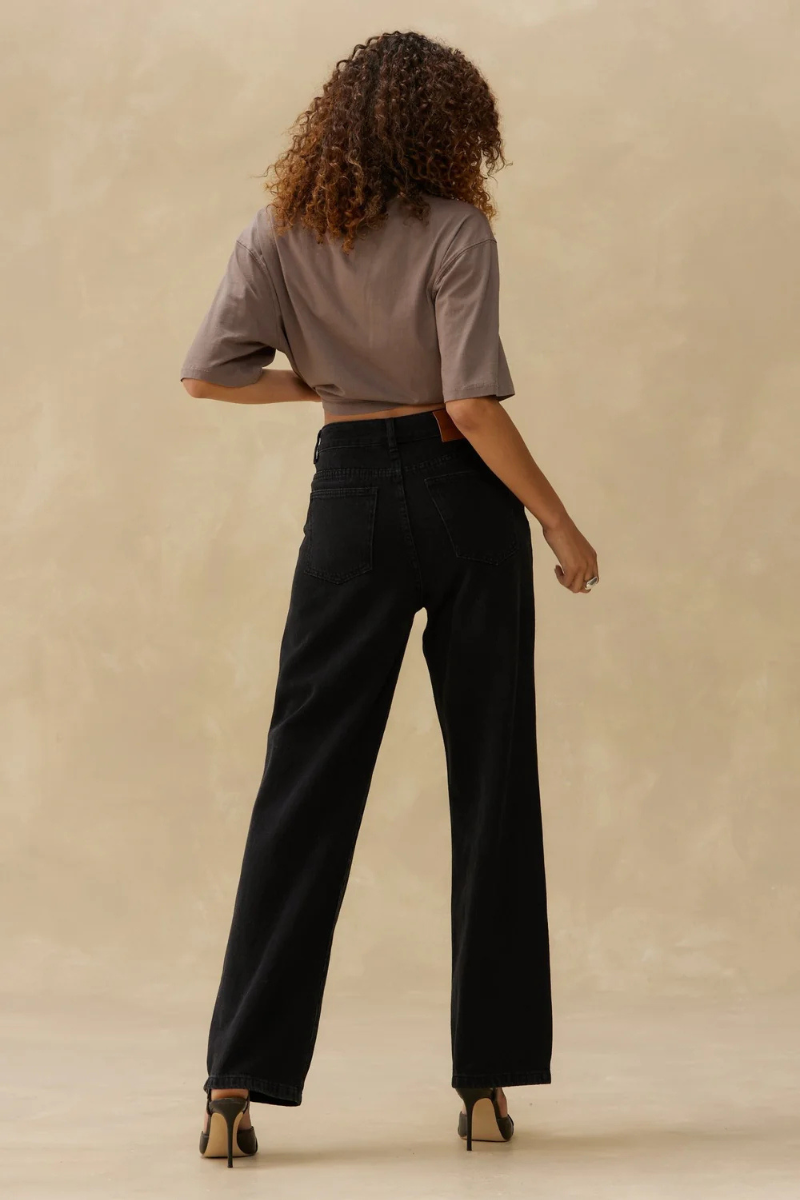 High Rise Black Denim
