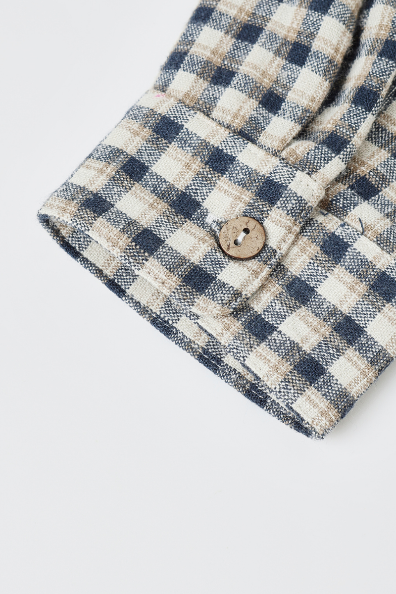 Collared Button up | Navy Check