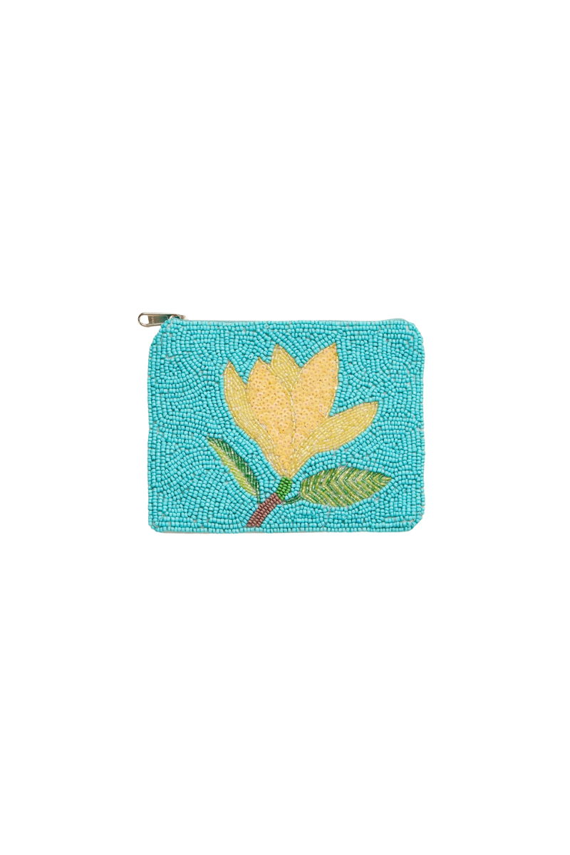 Beaded Coin Pouch | Floral